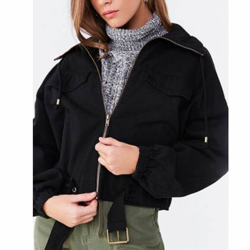 Belted Twill Jacket